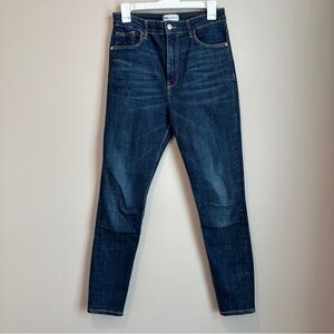 Zara Dark Wash Denim Jeans — Size 8 - Mid-Rise Straight Leg Classic Denim